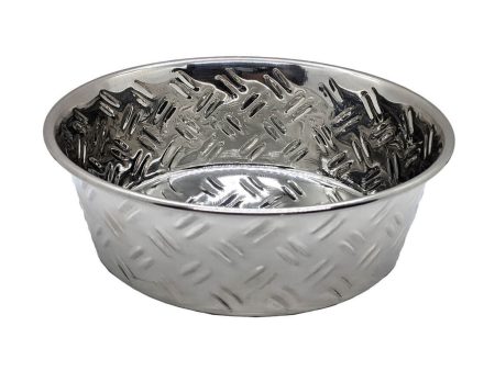 Spot CrissCross Stainless Steel NoSkid Dog Bowl 1ea 96 oz Supply