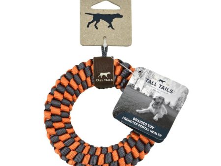 Tall Tails Dog Braided Ring Orange 6 Inches For Sale