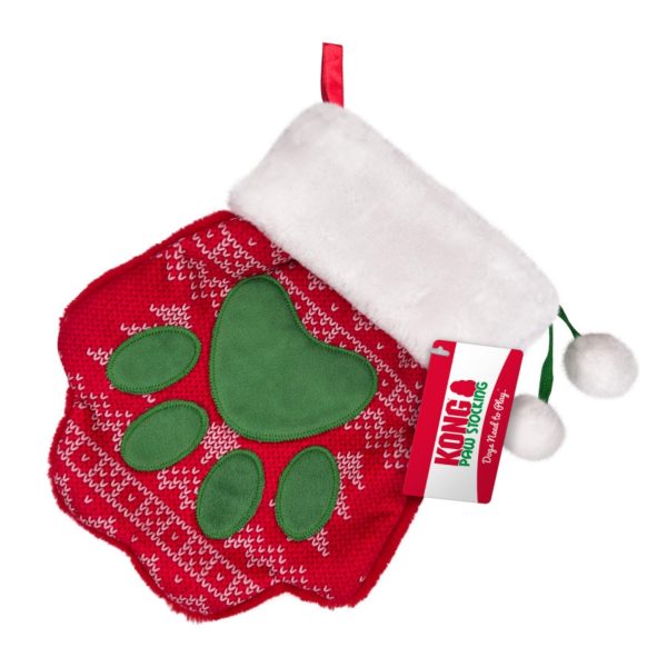 KONG Holiday Stocking Paws Dog Toy 1ea LG Sale