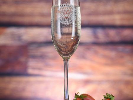 Laser Etched Logo Champagne Flute Cheap