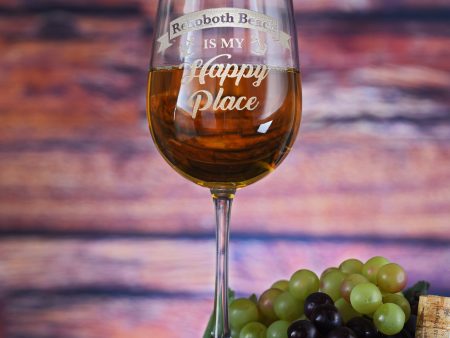 Happy Place Wine Glass Gift for Him or Her Online