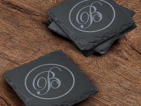 Monogram Slate Coasters, SET OF 4 Sale