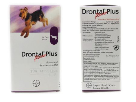 Drontal Plus For Dog 8 32 104 Tablets (Tapeworm Dewormer for Dogs) Supply