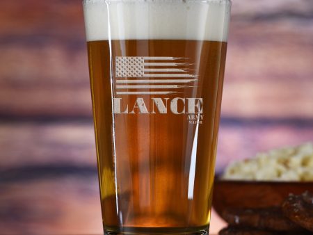 American Heroes Pint Pub Beer Glass on Sale