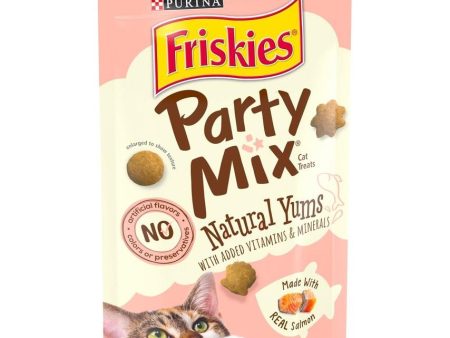 Friskies Party Mix Naturals Salmon Flavor Cat Treats on Sale