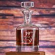 19th Hole Golf Theme Engraved Crystal Decanter Fashion