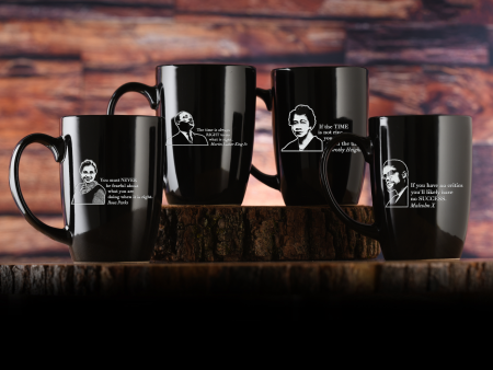 Black Leader Quotes Coffee Mug Set, Love Knows No Color Hot on Sale