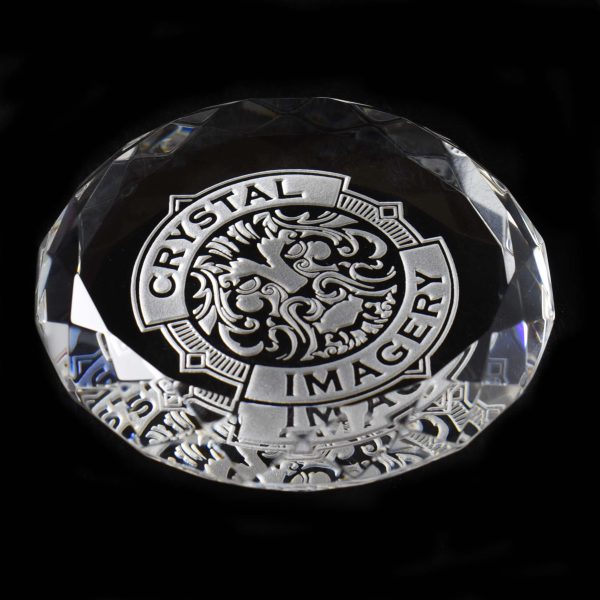 Marines Seal Insignia Engraved Crystal Paperweight Gift Online