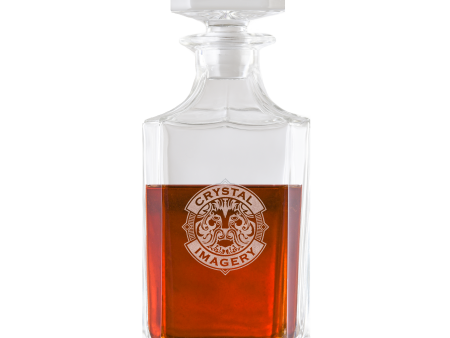 Laser Etched My Own Logo Square Decanter Wholesale Cheap