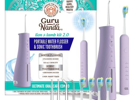 Lion & Lamb 2.0 Portable Sonic Toothbrush & Water Flosser - Lavender Sale