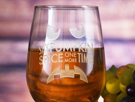 Pumpkin Spice Hater Gift, Stemless Wine Glass Online