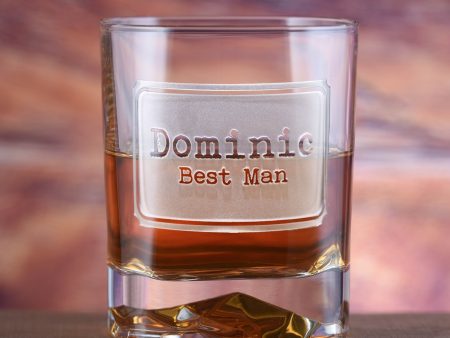 Best Man Gift Whiskey Glass - Luigi Bormioli On The Rocks on Sale