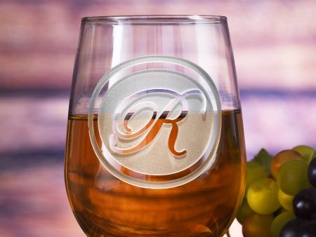 Stemless Wine Glass With Monogram For Discount