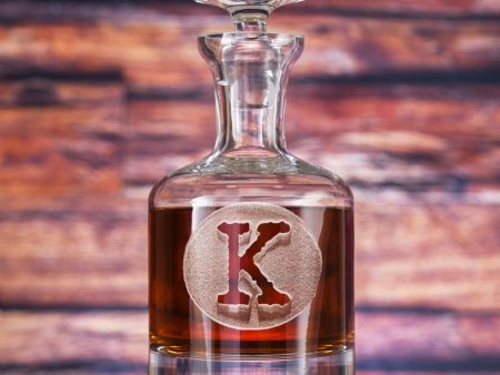 Circle Initial Whiskey Scotch Decanter Cheap