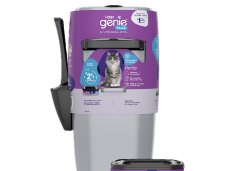 Litter Genie Plus Ultimate Cat Litter Odor Control Pail - Silver Online Hot Sale