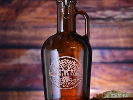 Family Tree Engraved Grolsch German Beer Growler Gift Online Sale