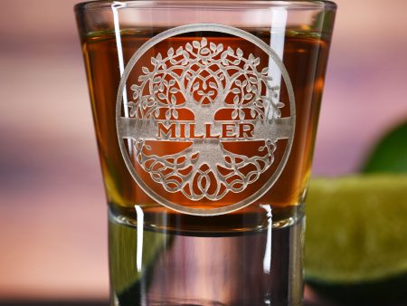 Family Tree Engraved Shot Glass Gift Online Hot Sale