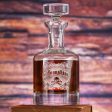 Engraved Moonshine Whiskey Scotch Bourbon Decanter Hot on Sale