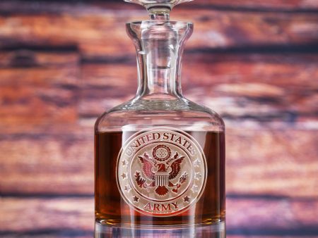 Engraved Army Whiskey Scotch Decanter Online now