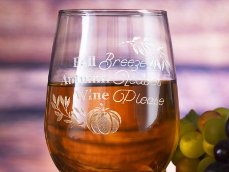 Gift for Pumpkin Spice Lovers, Stemless Wine Glass Online now