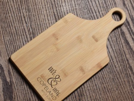 Mr. & Mrs. Paddle Charcuterie Cheese Board Wedding Gift Idea Sale