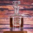 British Flag Personalized Scotch Decanter Cheap