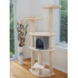 62-inch Faux Fur Cat Tree, Almond with Grey Condo by Armarkat Hot on Sale