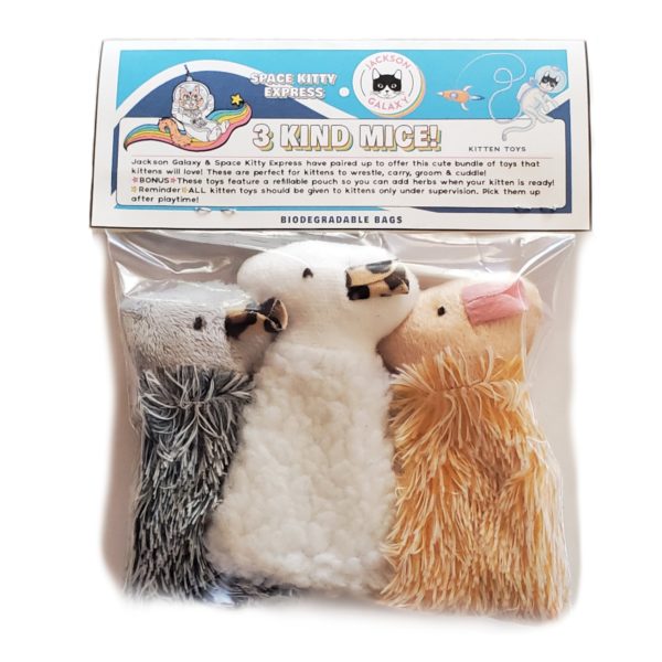 3 Kind Mice: Space Kitty Express & Jackson Galaxy - 3 Pack Refillable Mice For Sale