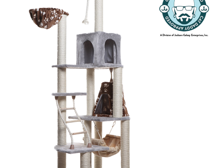 78-inch Faux Fur Cat Tree, Silver Gray by Armarkat Online Sale