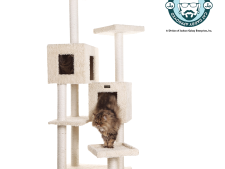 67-inch Ultra-Thick Faux Fur Cat Tree, Beige by Armarkat Online