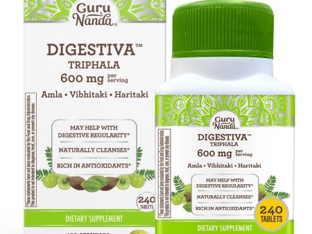 Digestiva Triphala - 600mg of Amla, Vibhitaki & Haritaki - 240 Vegan Tablets Online Sale