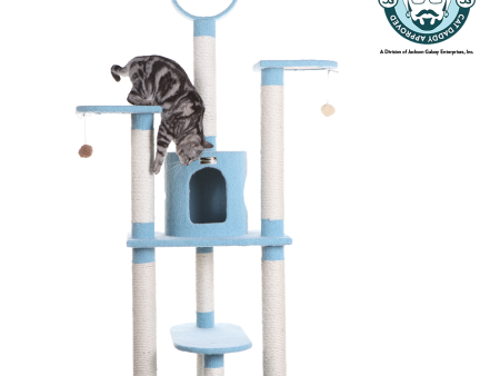 66-inch Faux Fleece Cat Tree, Sky Blue by Armarkat Hot on Sale