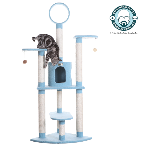 66-inch Faux Fleece Cat Tree, Sky Blue by Armarkat Hot on Sale