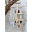 74-Inch Multi-Level Real Wood Cat Tree Large Cat Play Furniture With Scratching Posts, Large Platforms, Beige by Armarkat Discount