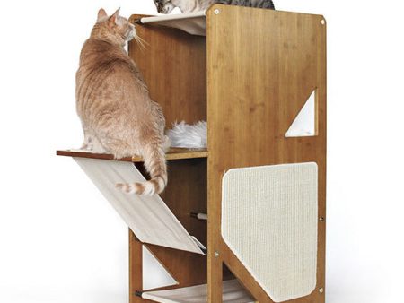 The Overlook - A Stable, Large Cat Tree by Catastrophic Creations Hot on Sale