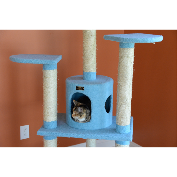 66-inch Faux Fleece Cat Tree, Sky Blue by Armarkat Hot on Sale